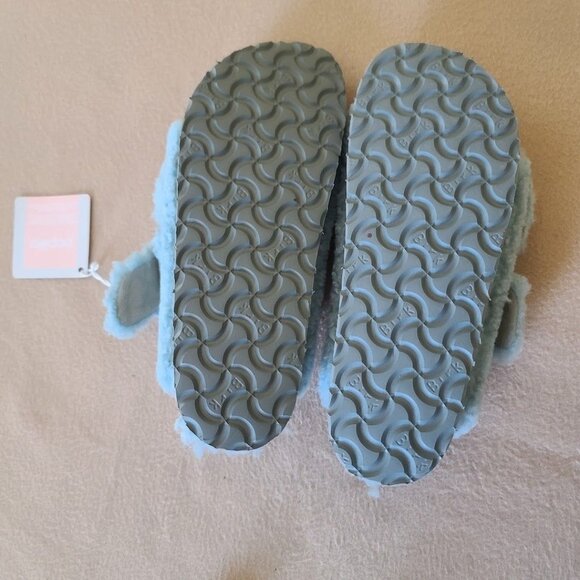 Birkenstock Papillio Arizona Big Buckle Shearling Sandal Blue US 6 EU 37 NWOB - Picture 3 of 8